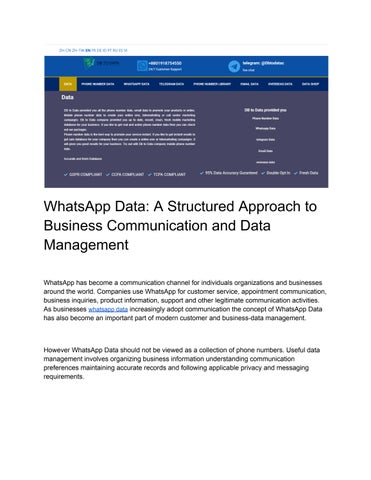 whatsapp data