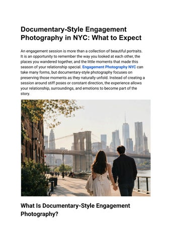 Documentary-Style Engagement Photography in NYC_ What to Expect