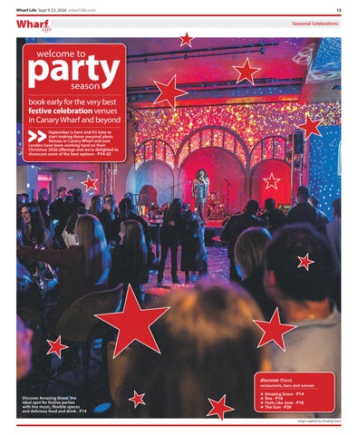 Wharf Life's Party Season, Sept 2026