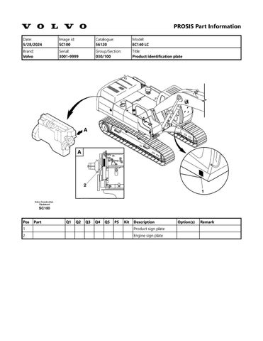  EC140LC Excavator Pdf Parts Manual