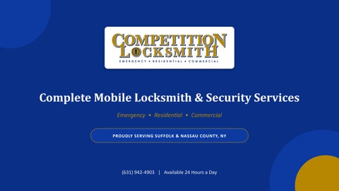 Securing Your Property with Complete Mobile Locksmith & Advanced Security Services