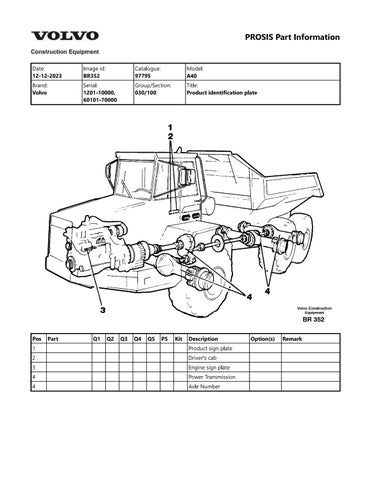 A40 Articulated Hauler Pdf Parts Manual 