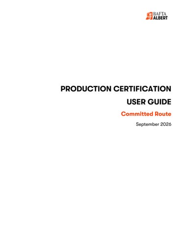 BAFTA Albert Toolkit User Guide - Committed Route V1.1