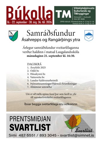 Búkolla 16.-22. september 2026