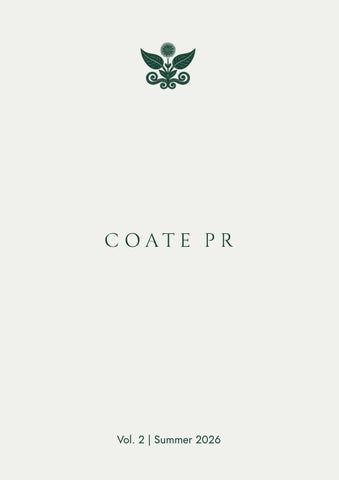Coate PR newsletter - Vol. 2  Summer 2026