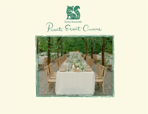 Estate Yountville Private Event Cuisine