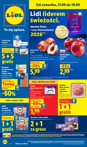 Lidl gazetka spożywcza od 17.09 do 19.09.2026