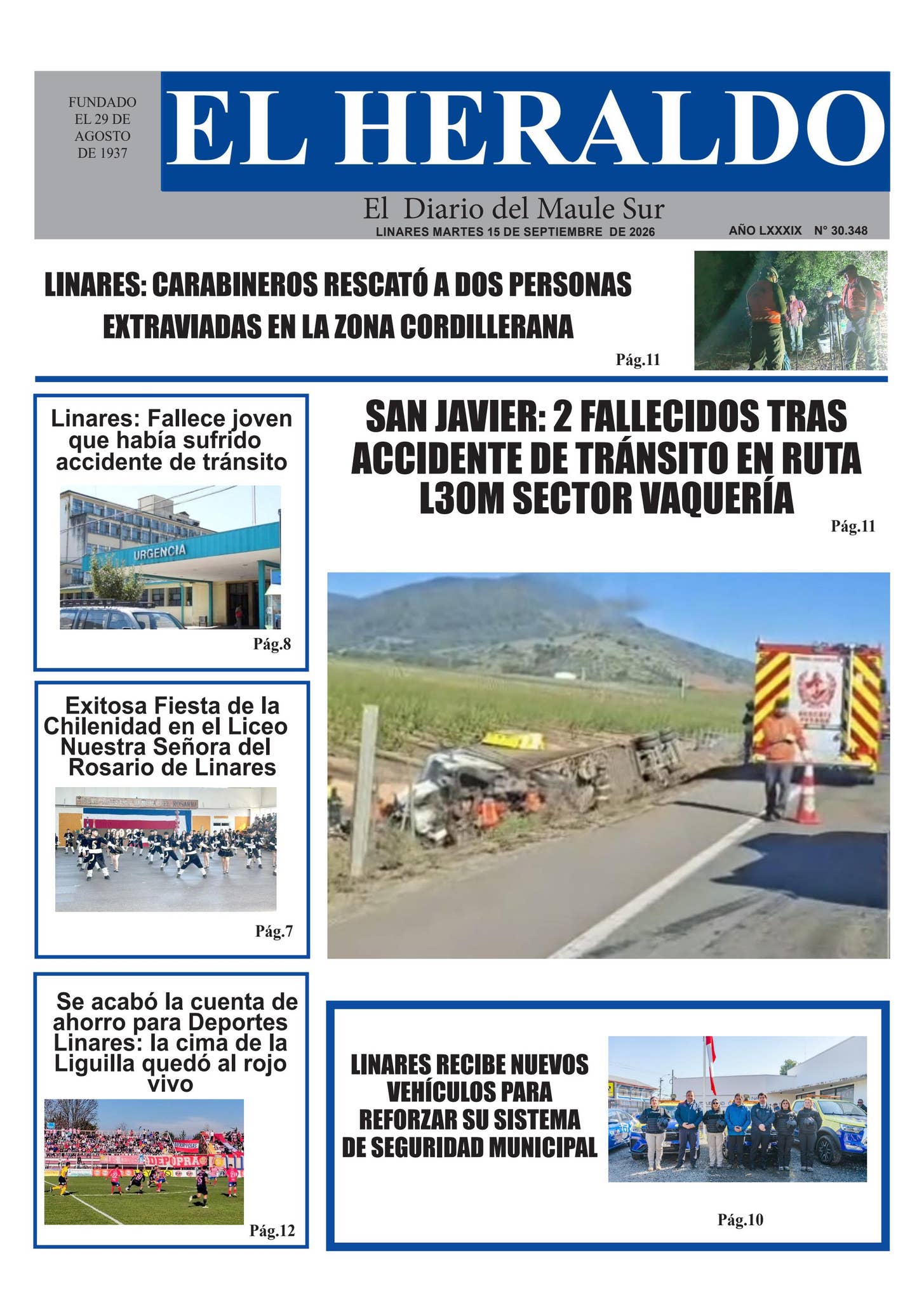 Martes 15 de sptiembre 2026