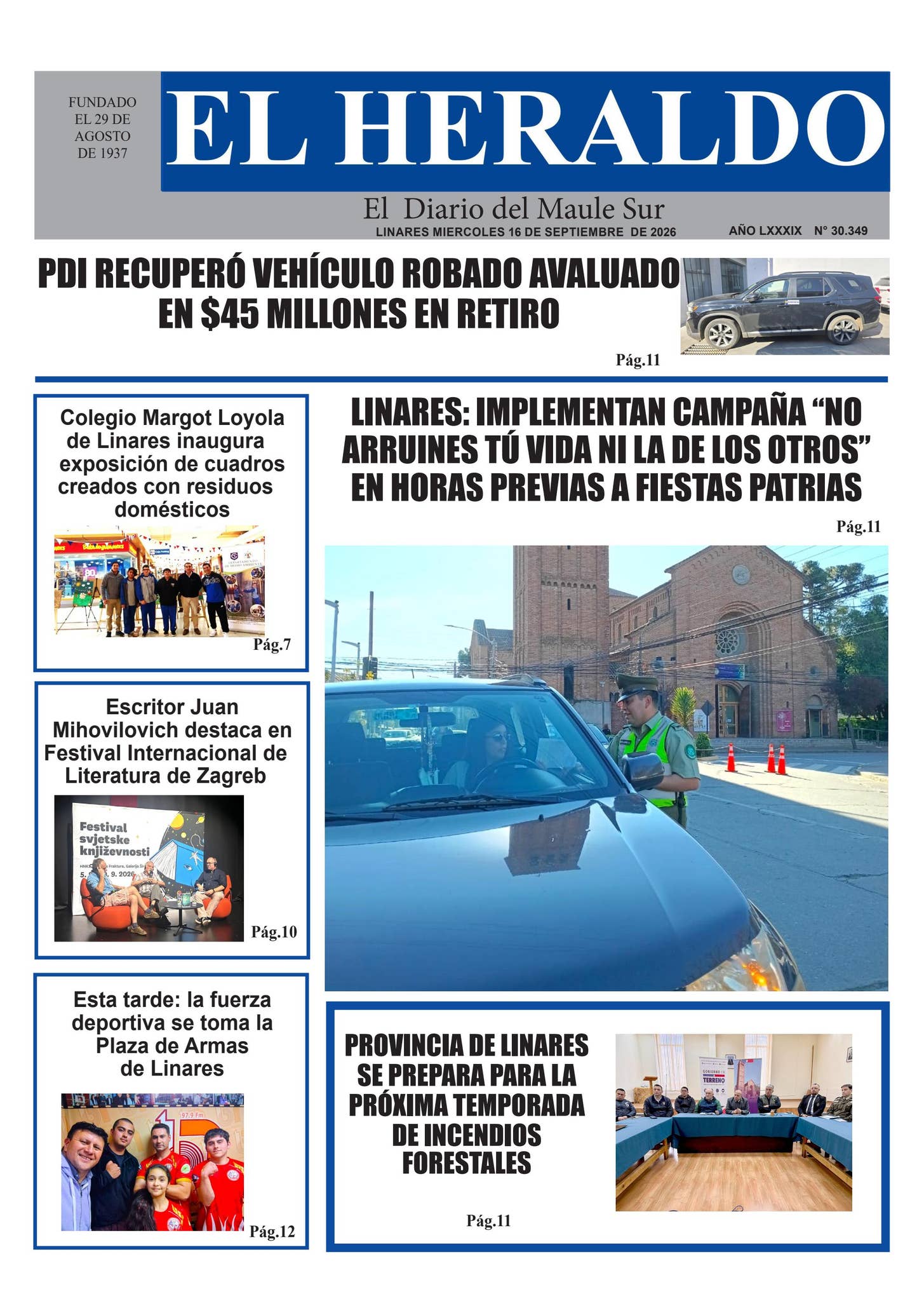 Miercoles 16 de septiembre 2026