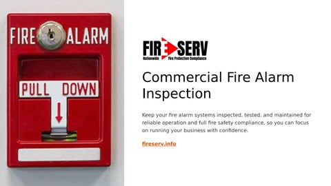 Commercial Fire Alarm Inspection for Code Compliance