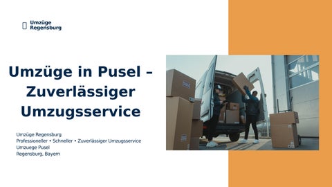Umzüge in Pusel Zuverlässiger Umzugsservice