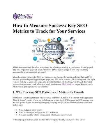 How to Measure Success Key SEO Metrics to Track for Your Services