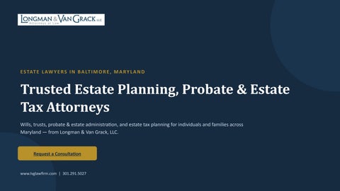 Estate Lawyers in Baltimore, Maryland | Trusted Estate Planning, Probate & Estate Tax Attorneys