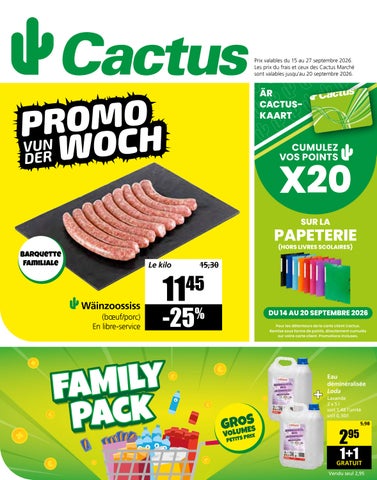 Dépliant Cactus du 15.09.2026