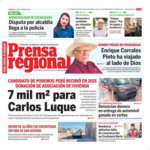 La Prensa Regional – Miércoles 16 de setiembre de 2026