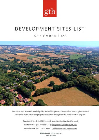 Development Sites List - September 2026