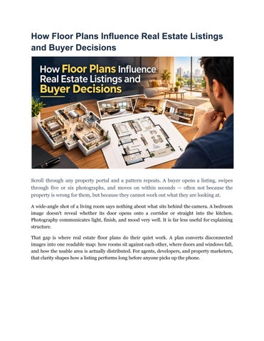 How Floor Plans Influence Real Estate Listings and Buyer Decisions