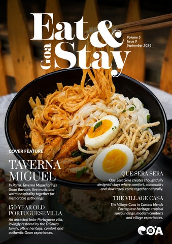 Eat & Stay Goa - September Issue 2026