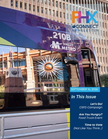 PHXConnect Newsletter September 16, 2026