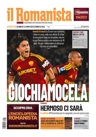 Il Romanista del 17 settembre 2026