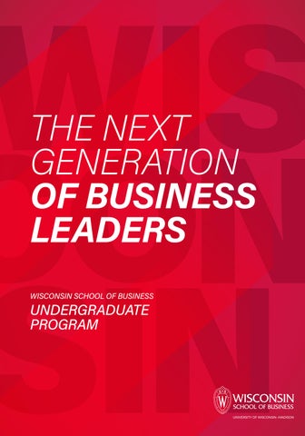Wisconsin Undergraduate Program Brochure