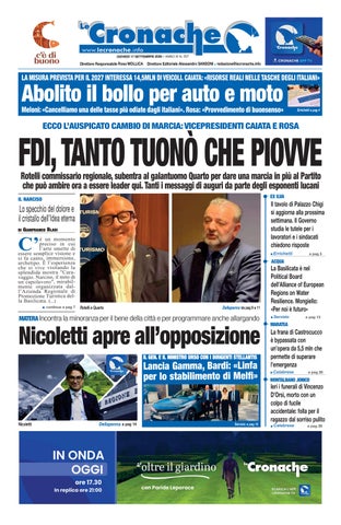 Cronache del 17 settembre 2026
