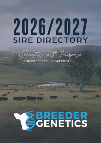 Breeder Genetics 2026/2027 Sire Directory
