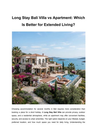 Long Stay Bali Villa vs Apartment_ Which Is Better for Extended Living