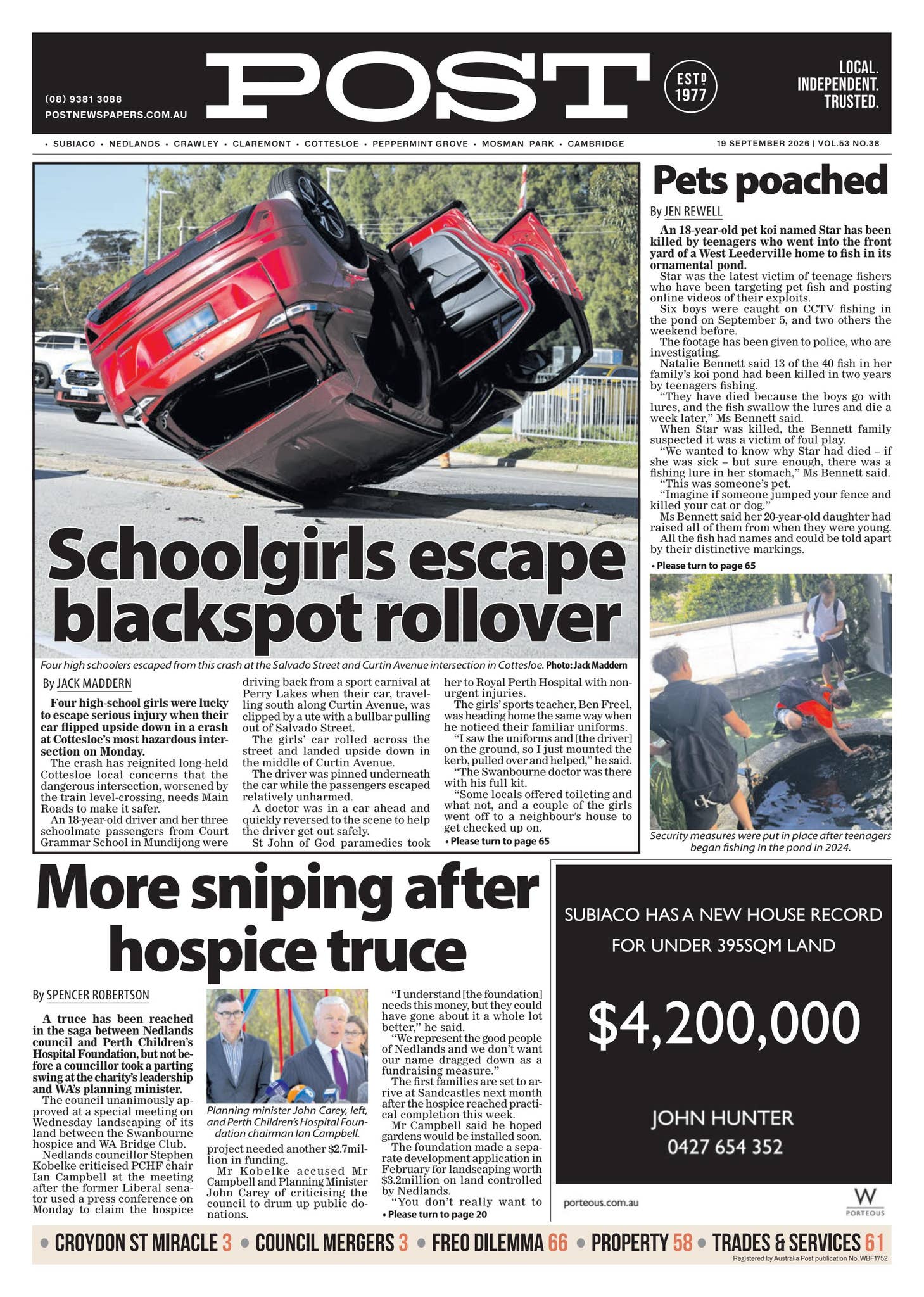 Post Journal POST Newspapers 19 September 2026 by POST Newspapers - Issuu