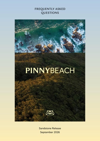 Pinny Beach | Frequently Asked Questions | Sandstone Release
