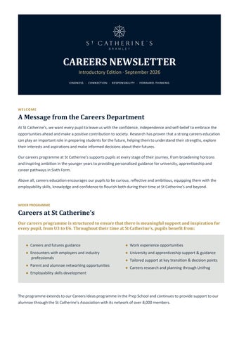 Careers Newsletter - September 2026