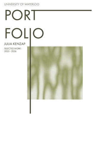 Julia Kenzap - Architecture Portfolio 2026