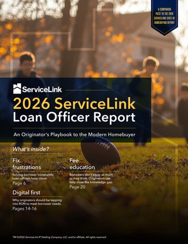 2026 ServiceLink Loan Officer Report