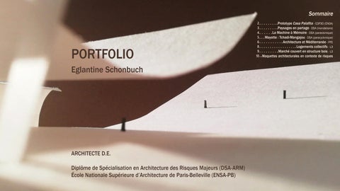 Portfolio Eglantine SCHONBUCH 2026
