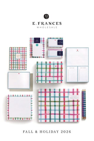 E. Frances Holiday 2026 Wholesale Catalog