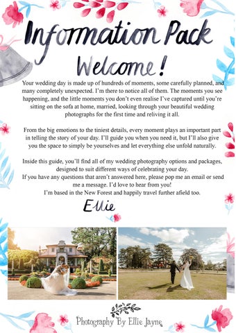 Wedding Photography Information