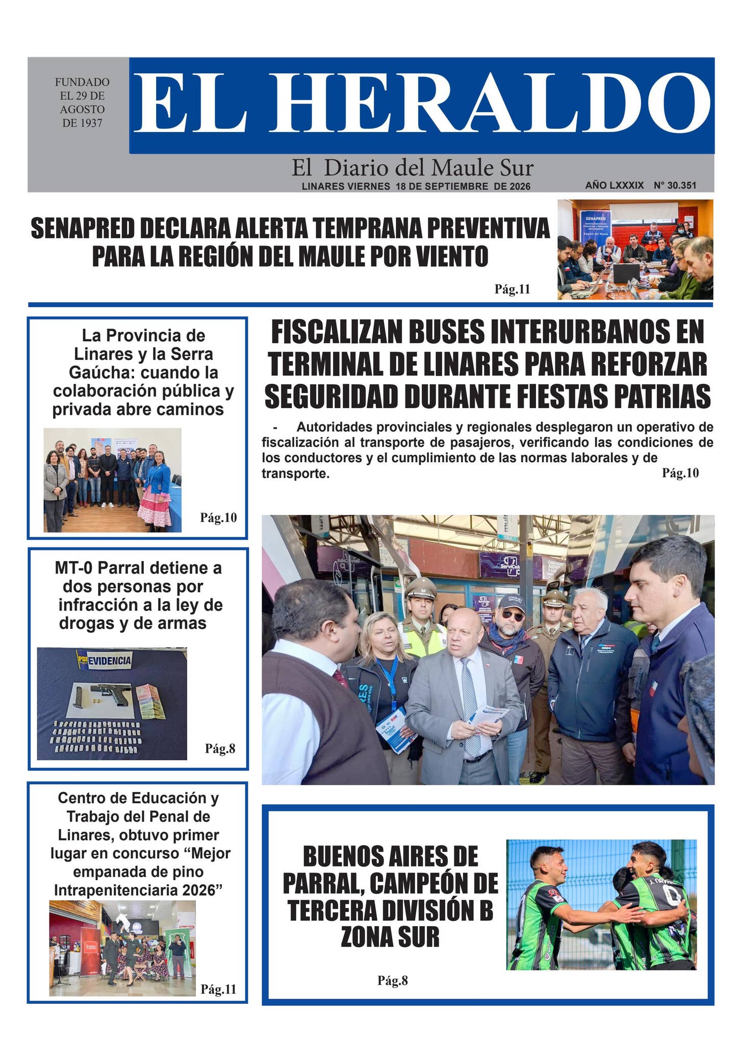 Viernes 18 de septiembre 2026