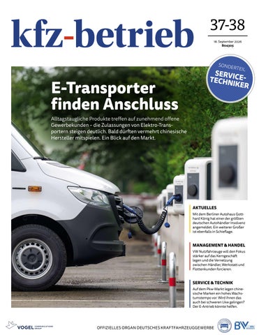 »kfz-betrieb« 37/2026 Vorschau