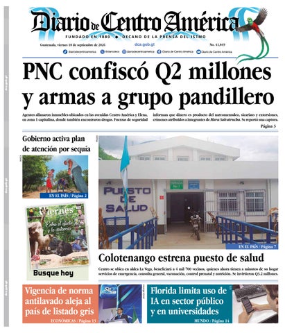 Edición Diario de Centro América 18 de Septiembre 2026