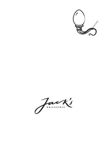 Speisekarte Jack's Brasserie Deutsch & Englisch