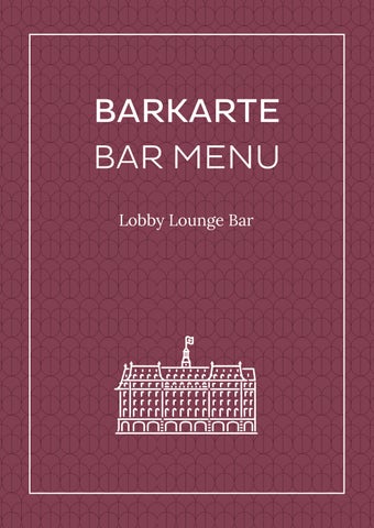 Getränkekarte Lobby Lounge Bar