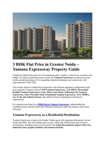 3 BHK Flat Price in Greater Noida – Yamuna Expressway Property Guide