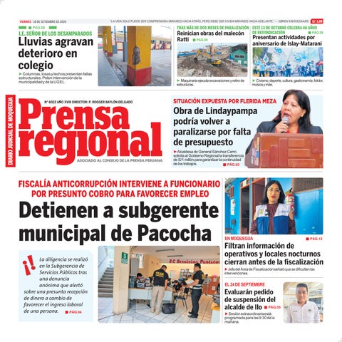 La Prensa Regional – Viernes 18 de setiembre de 2026