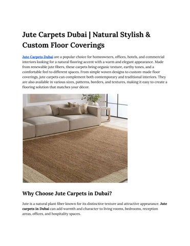 Jute Carpets Dubai