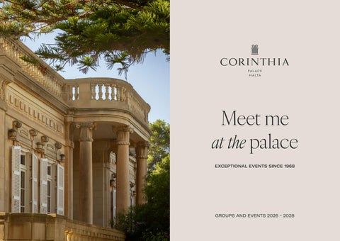 Corinthia Palace - Groups & Events Brochure