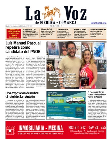 LA VOZ DE MEDINA 260919 Especial Olmedo