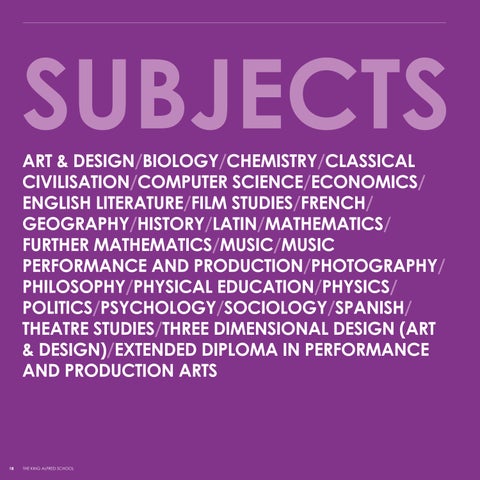 King Alfred | KAS 6thForm prospectus 2027-28 FINAL- 第 18 页