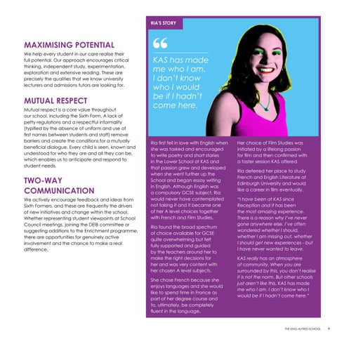 King Alfred | KAS 6thForm prospectus 2027-28 FINAL- 第 7 页