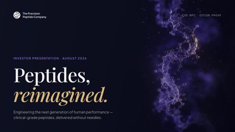 The Precision Peptide Company Corporate Presentation