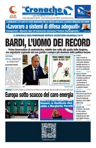 Cronache del 19 settembre 2026